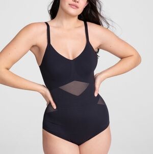 Honeylove Black Tank Top Cami Shapewear Bodysuit With Compression In Size Small